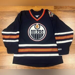 Vintage Y2K Edmonton Oilers CCM Hockey Jersey - Size Large